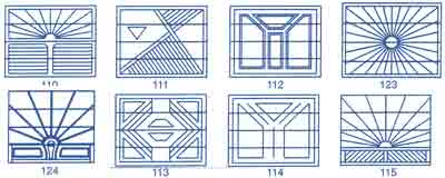 Les diffrents types de dessins applicables aux panneaux de porte