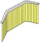 Store  bandes verticales de forme double cintre horizontal