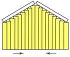 Store  bandes verticales de forme double trapze